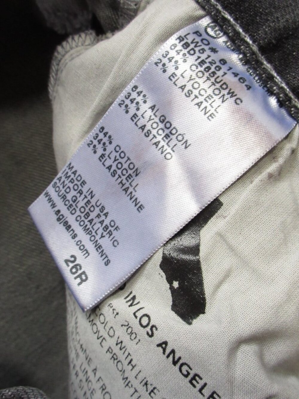 NWT Adriano AG Stella Cinched in Underwater Cove Low Stung Palazzo Jeans 26 - Picture 9 of 11